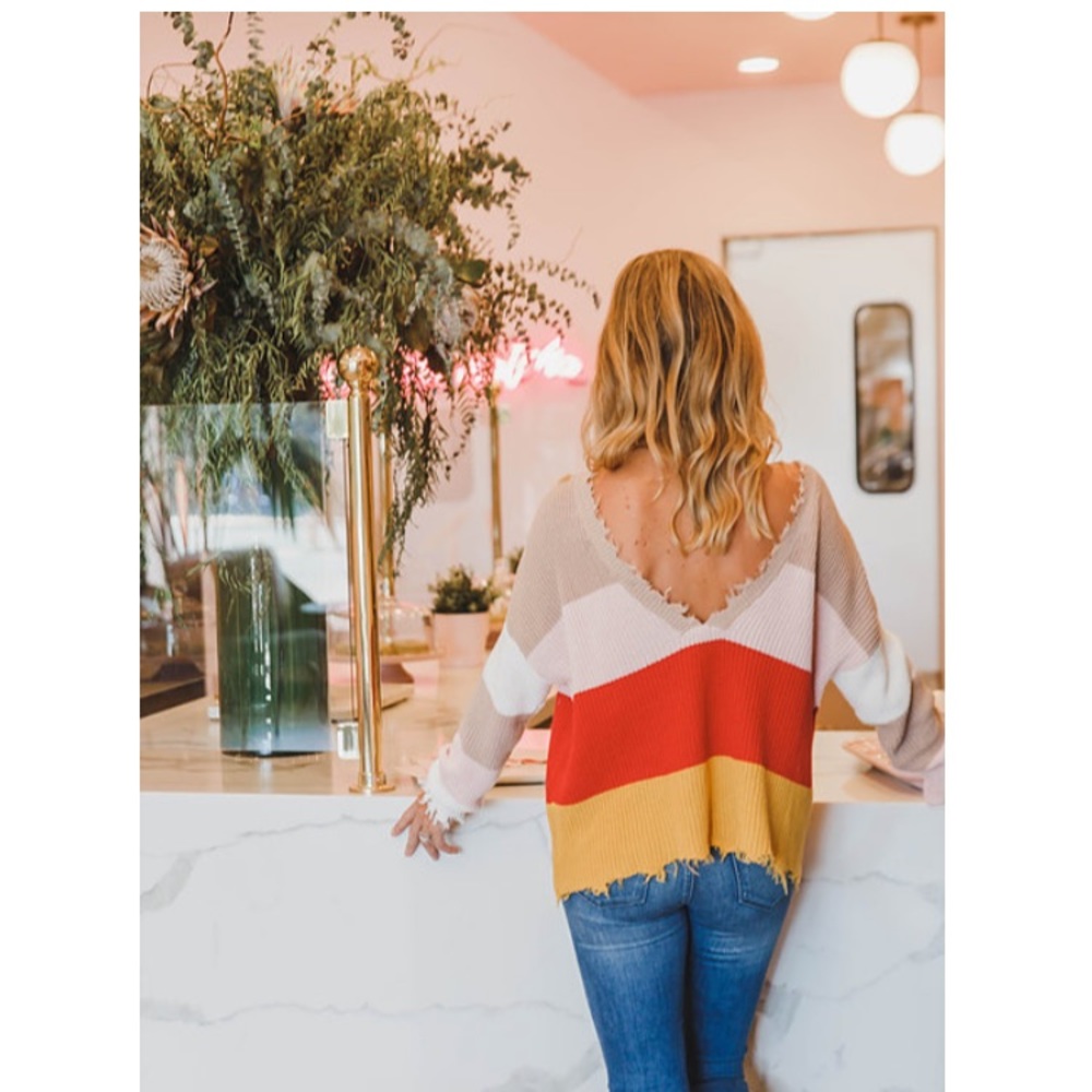 Color block sweater